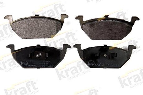 Тормозные колодки дисковые, комплект KRAFT 6000380