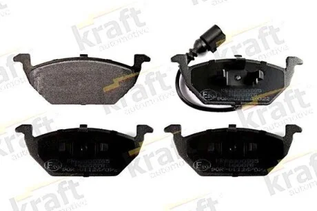 Тормозные колодки дисковые, комплект KRAFT 6000385