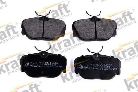 Тормозные колодки дисковые, комплект KRAFT 6001000
