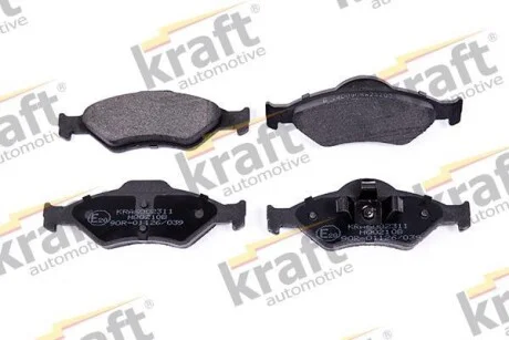 Тормозные колодки дисковые, комплект KRAFT 6002311
