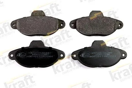 Тормозные колодки дисковые, комплект KRAFT 6003040