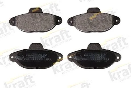 Тормозные колодки дисковые, комплект KRAFT 6003100