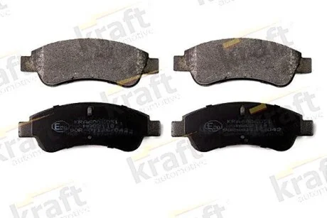 Тормозные колодки дисковые, комплект KRAFT 6006051