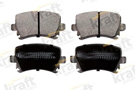 Тормозные колодки дисковые, комплект KRAFT 6010090