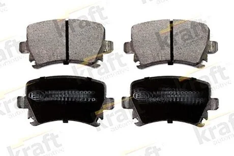 Тормозные колодки дисковые, комплект KRAFT 6010090