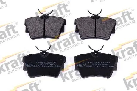 Тормозные колодки дисковые, комплект KRAFT 6010903