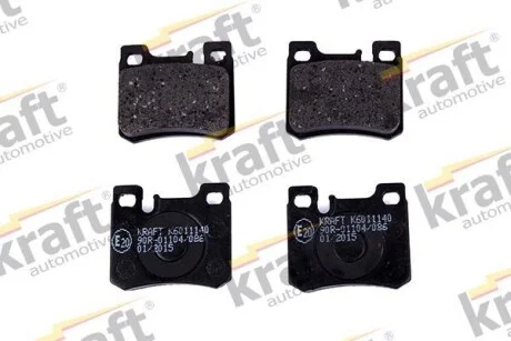 Тормозные колодки дисковые, комплект KRAFT 6011140