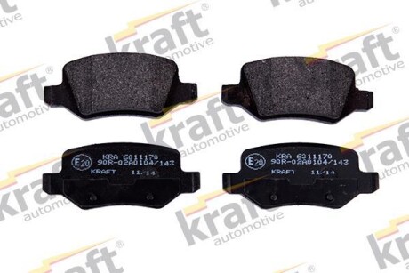 Тормозные колодки дисковые, комплект KRAFT 6011170
