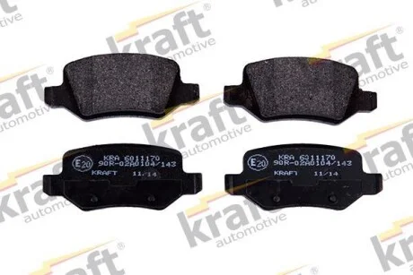 Тормозные колодки дисковые, комплект KRAFT 6011170