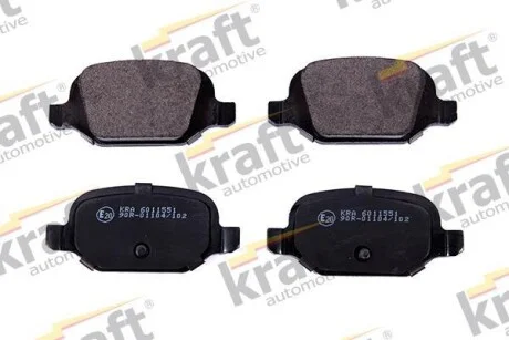 Тормозные колодки дисковые, комплект KRAFT 6011551