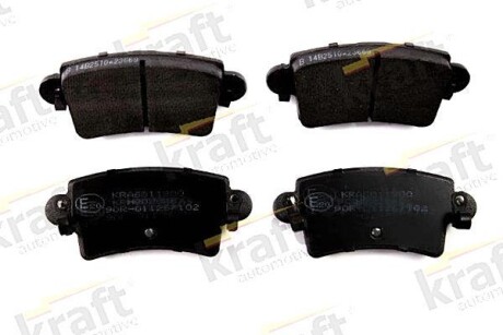 Тормозные колодки дисковые, комплект KRAFT 6011900