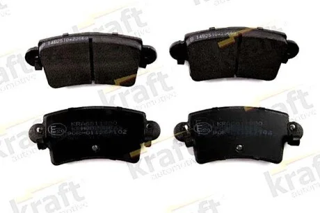 Тормозные колодки дисковые, комплект KRAFT 6011900
