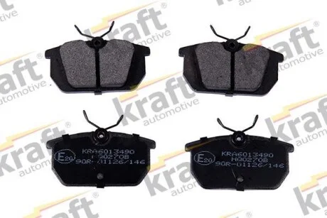 Тормозные колодки дисковые, комплект KRAFT 6013490