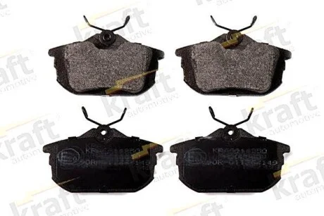 Тормозные колодки дисковые, комплект KRAFT 6014250