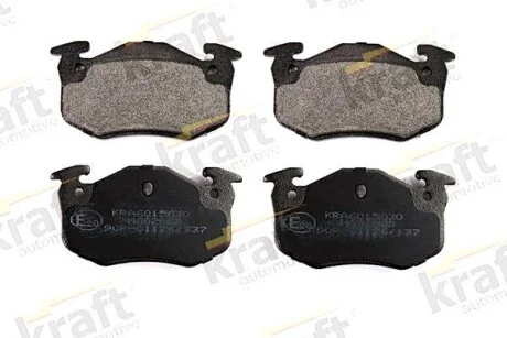 Тормозные колодки дисковые, комплект KRAFT 6015030