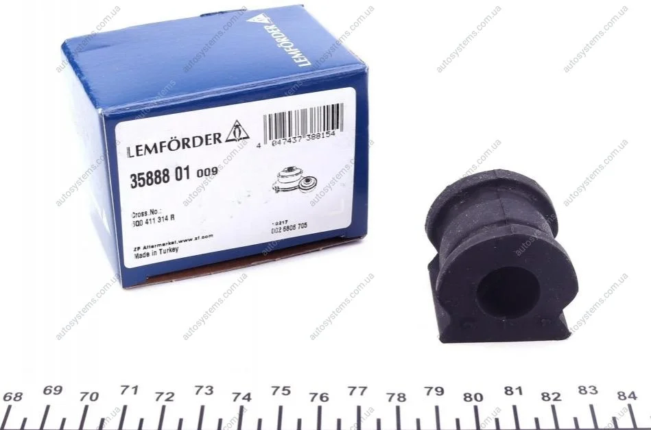 Втулка стабілізатора (переднього) VW Polo/Skoda Roomster/Fabia 99- (d=18mm) LEMFORDER 35888 01 (фото 1)