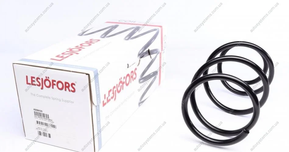 Пружина (передня) BMW 3 (E46) 330d/Cd/5 (E39) 525td/tds МКПП 97-07 (седан/унив/купе)(без спорт.ход) LESJOFORS 4008430 (фото 1)