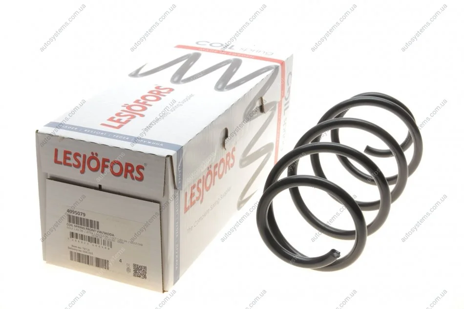 Пружина (передня) VW Golf V/VI/Skoda Octavia 1.4TSI/1.6TDI/1.8TSI 07-13 (унив/накл.з.ч)/Jetta 05- LESJOFORS 4095079 (фото 1)