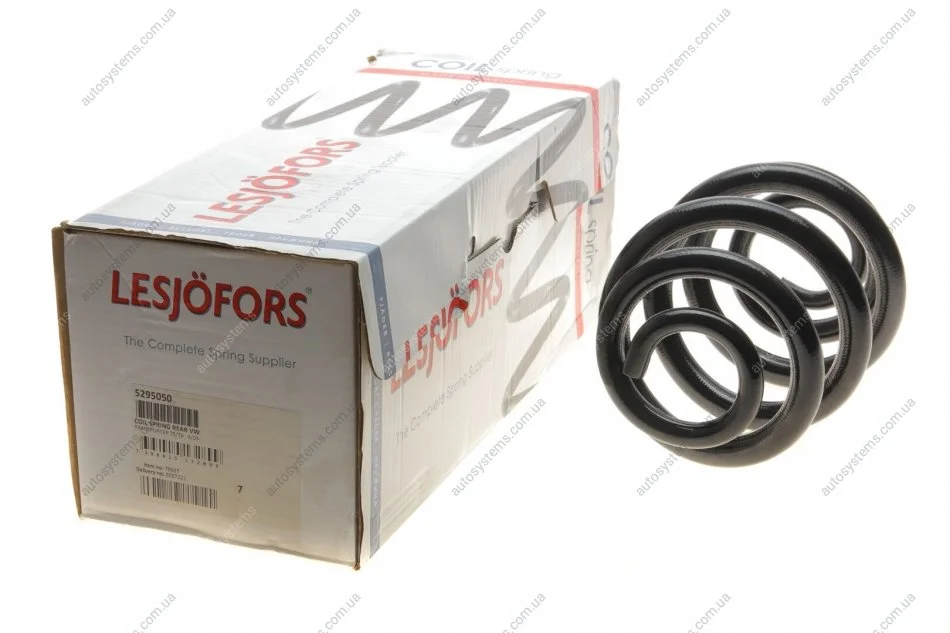 Пружина (задня) VW T5/T6/Multivan V/VI 1.9-2.0TDI/2.5TDI/3.2 V6 03- (фургон) (з непост.d) LESJOFORS 5295050 (фото 1)