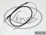 Трос ручника VW Golf IV/Skoda Octavia/Audi A3 (1691/1053 мм) LINEX 03.01.01 (фото 2)