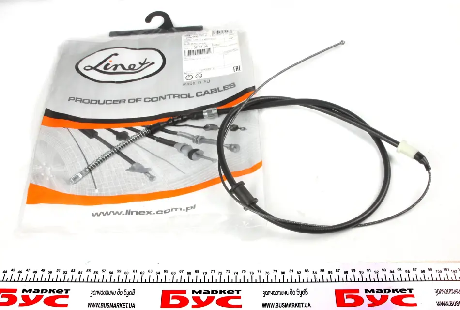 Трос ручника (R) Opel Vectra A 1.4-1.8i 88-95 (2079/1022 мм) LINEX 32.01.36 (фото 1)