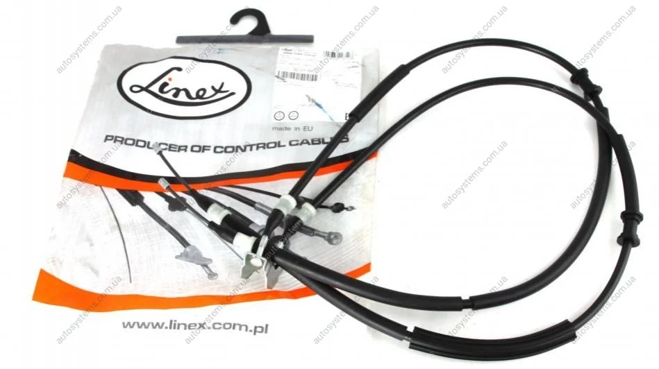 Трос ручника Chevrolet Corsa/Opel Astra G 00- (1254/1060+1254/1060) (к-кт) LINEX 32.01.66 (фото 1)