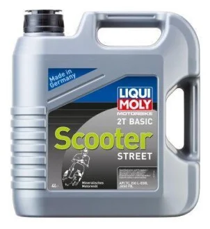 Моторное масло MOTORBIKE 2T BASIC SCOOTER STREET, API TC, JASO FB, 4л LIQUI MOLY 1237