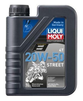 Моторное масло RACING 4T Street 20W-50, 1 л LIQUI MOLY 1500