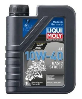 Моторное масло Motorbike 4T Basic Street 10W-40, 1 л LIQUI MOLY 3044 (фото 1)