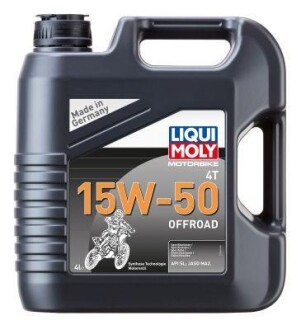 Моторное масло Motorbike 4T Offroad 15W-50, 4 л LIQUI MOLY 3058