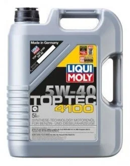 Масла моторные TOP TEC 4100 5W-40, API SN, ACEA C3, 5л LIQUI MOLY 9511