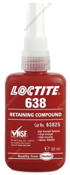 Анаеробний клей Loctite LOC 638 50ML (фото 1)