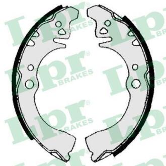 Колодки тормозные барабанные, комплект LPR 05640