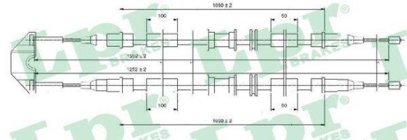 Трос ручника LPR C0542B