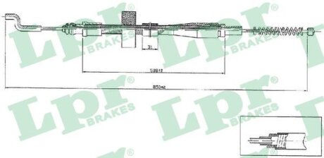Трос ручника LPR C0971B