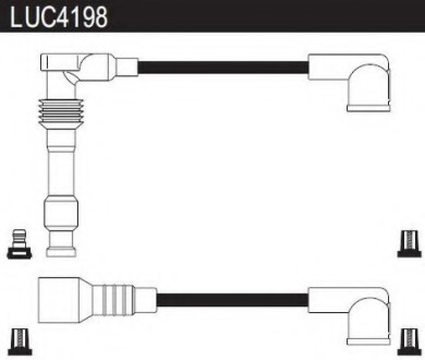 Провода высоковольтные, комплект LUCAS ELECTRICAL LUC4198