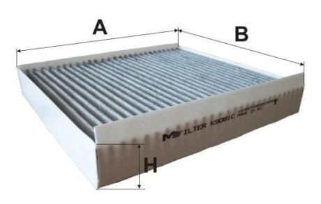 Фильтр салона с активированным углем M-FILTER K 9081C