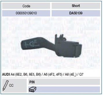 Переключатель подрулевой MAGNETI MARELLI 000050139010