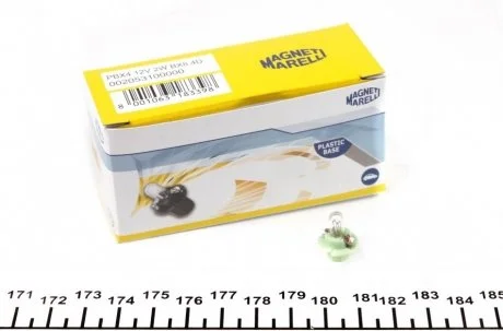 Автолампа PBX4 12V 2W BX8.4d (зелений патрон) (PBX4 2W 12V) MAGNETI MARELLI 002053100000