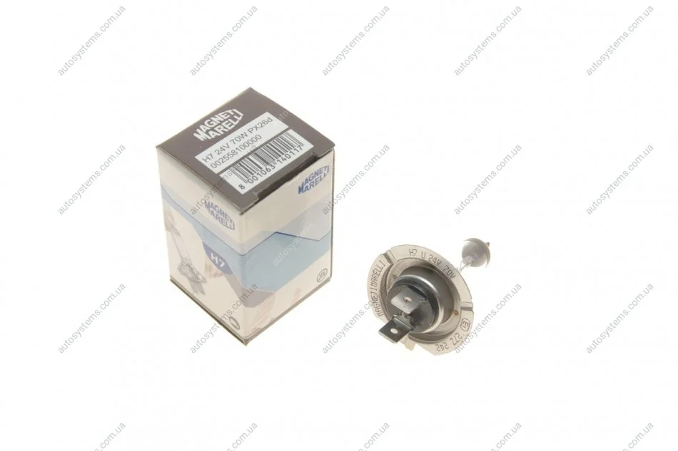 Лампа освітлення H7 24V 70W PK22S MAGNETI MARELLI 002558100000 (фото 1)