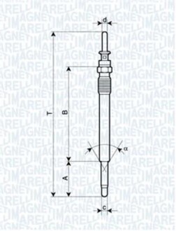 Свеча накаливания MAGNETI MARELLI 062900009304