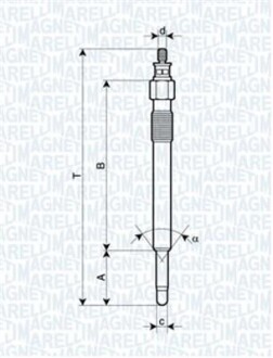 Свеча накаливания MAGNETI MARELLI 062900020304