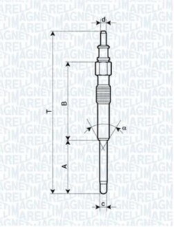 Свеча накаливания MAGNETI MARELLI 062900042304