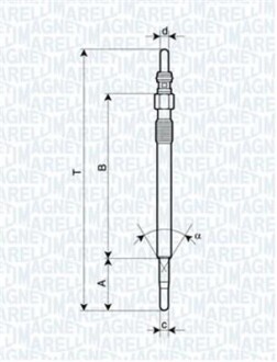 Свеча накаливания MAGNETI MARELLI 062900047304