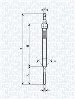 Свеча накаливания MAGNETI MARELLI 062900051304