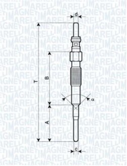 Свеча накаливания MAGNETI MARELLI 062900079304