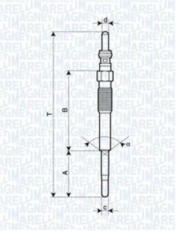 Свеча накаливания MAGNETI MARELLI 062900080304