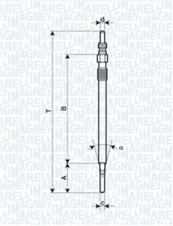 Свеча накаливания MAGNETI MARELLI 062900081304