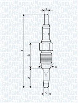 Свеча накаливания MAGNETI MARELLI 062900083304