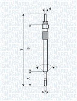 Свеча накаливания MAGNETI MARELLI 062900086304